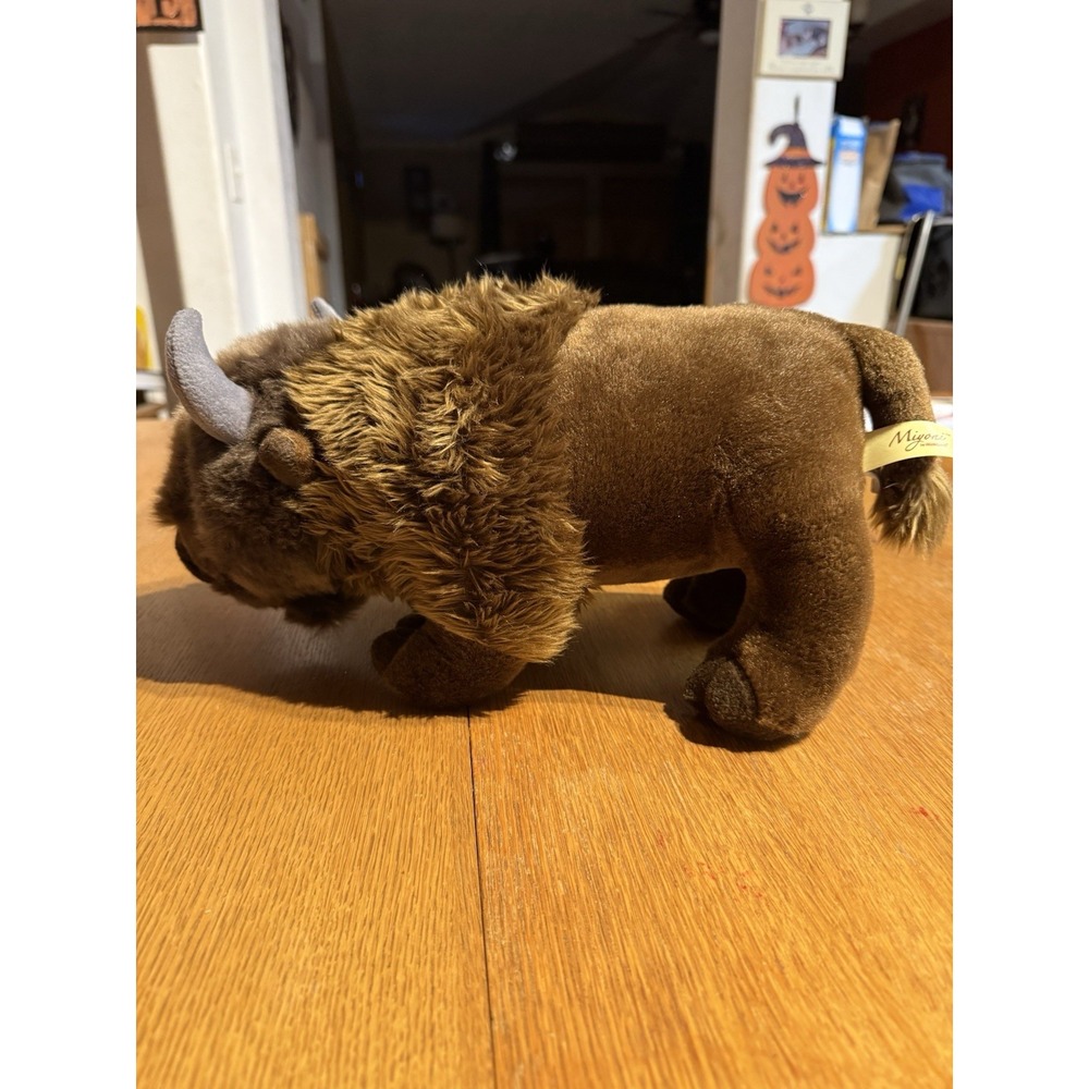 Aurora Miyoni American Bison Buffalo Plush 13" Stuffed Animal Brown Soft Toy '21 - Picture 2 of 9